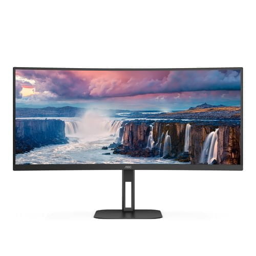 AOC V5 CU34V5C LED display 86.4 cm (34") 3440 x 1440 pixels Wide Quad HD Black - Image 2