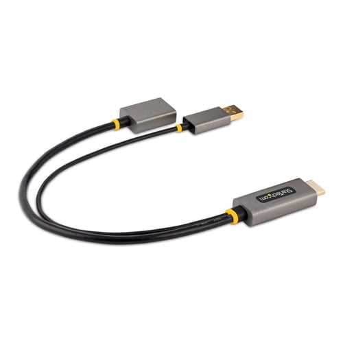 StarTech.com 128-HDMI-DISPLAYPORT video cable adapter 0.3 m HDMI Type A (Standard) Black, Grey - Image 2