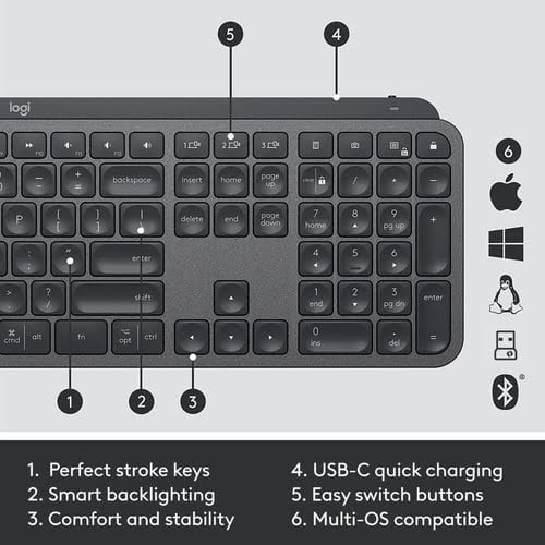 Logitech MX Keys combo for Business Gen 2 keyboard Mouse included RF Wireless + Bluetooth QWERTY UK - Image 8