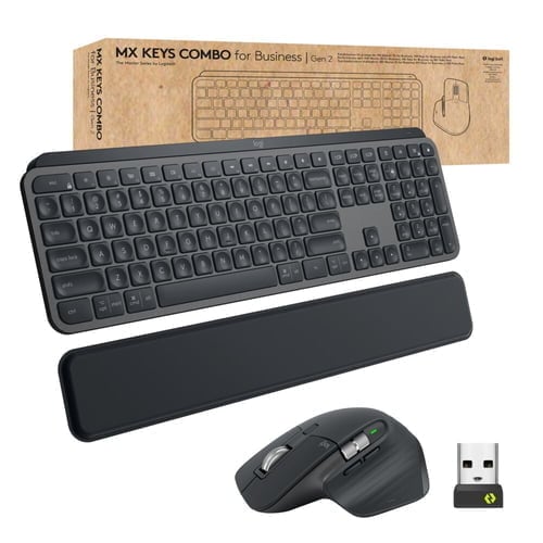 Logitech MX Keys combo for Business Gen 2 keyboard Mouse included RF Wireless + Bluetooth QWERTY UK