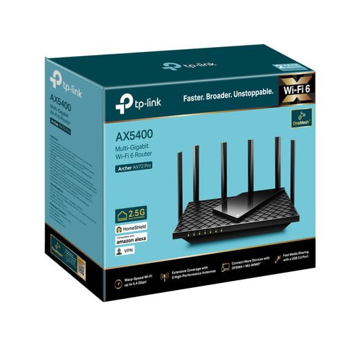TP-Link Archer AX72 Pro wireless router Gigabit Ethernet Dual-band (2.4 GHz / 5 GHz) Black - Image 3