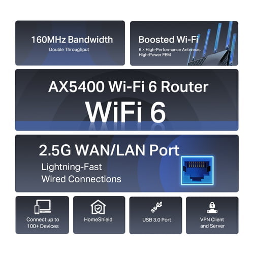 TP-Link Archer AX72 Pro wireless router Gigabit Ethernet Dual-band (2.4 GHz / 5 GHz) Black - Image 4
