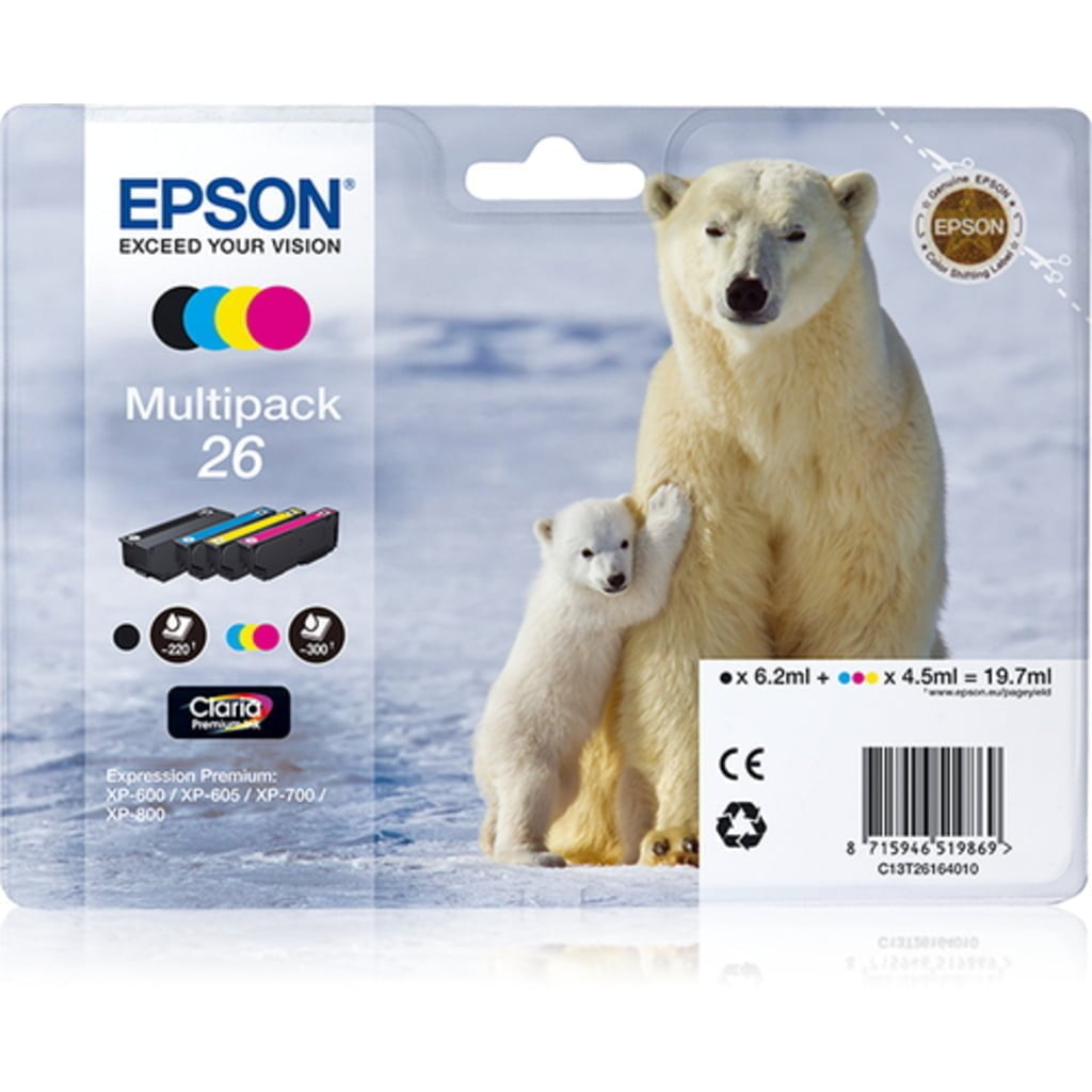 Epson Polar bear C13T26164010 ink cartridge 1 pc(s) Original Black, Cyan, Magenta, Yellow