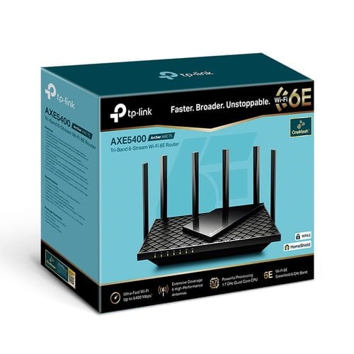 TP-Link Archer AXE75 wireless router Gigabit Ethernet Tri-band (2.4 GHz / 5 GHz / 6 GHz) Black - Image 4