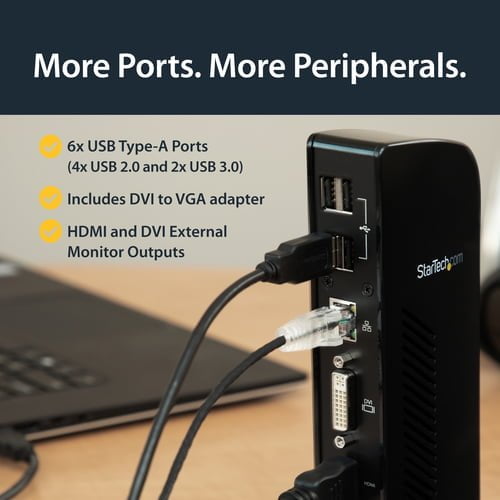 StarTech.com USB3SDOCKHD laptop dock/port replicator Wired USB 3.2 Gen 1 (3.1 Gen 1) Type-B Black - Image 12