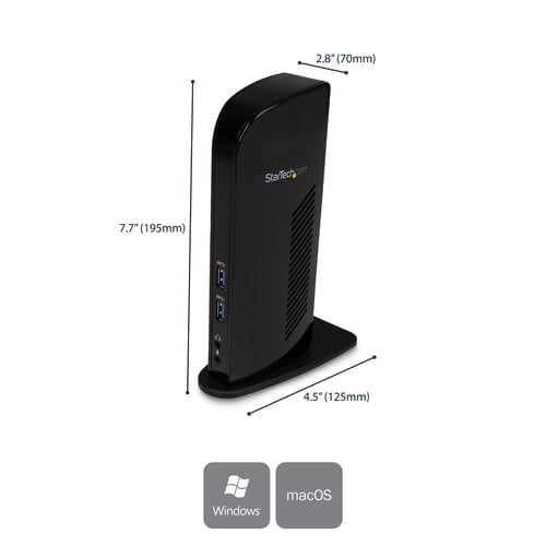 StarTech.com USB3SDOCKHD laptop dock/port replicator Wired USB 3.2 Gen 1 (3.1 Gen 1) Type-B Black - Image 2