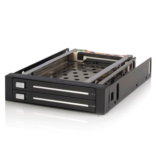 StarTech.com HSB220SAT25B drive bay panel 8.89 cm (3.5") Bezel panel Black