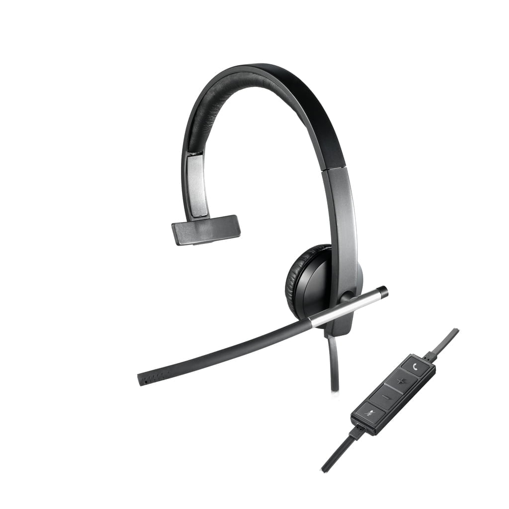 Logitech H650e Wired Head-band Office/Call center USB Type-A Black, Silver