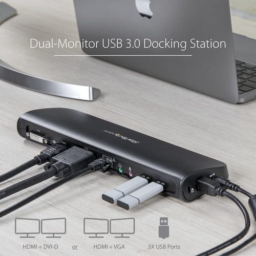 StarTech.com USB3SDOCKHDV laptop dock/port replicator Wired USB 3.2 Gen 1 (3.1 Gen 1) Type-B Black - Image 8