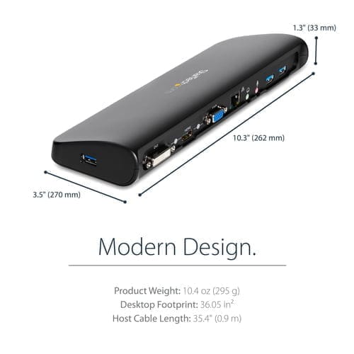 StarTech.com USB3SDOCKHDV laptop dock/port replicator Wired USB 3.2 Gen 1 (3.1 Gen 1) Type-B Black - Image 11