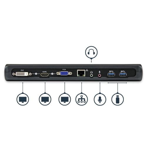 StarTech.com USB3SDOCKHDV laptop dock/port replicator Wired USB 3.2 Gen 1 (3.1 Gen 1) Type-B Black - Image 4