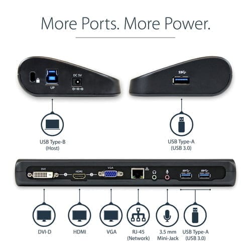 StarTech.com USB3SDOCKHDV laptop dock/port replicator Wired USB 3.2 Gen 1 (3.1 Gen 1) Type-B Black - Image 9