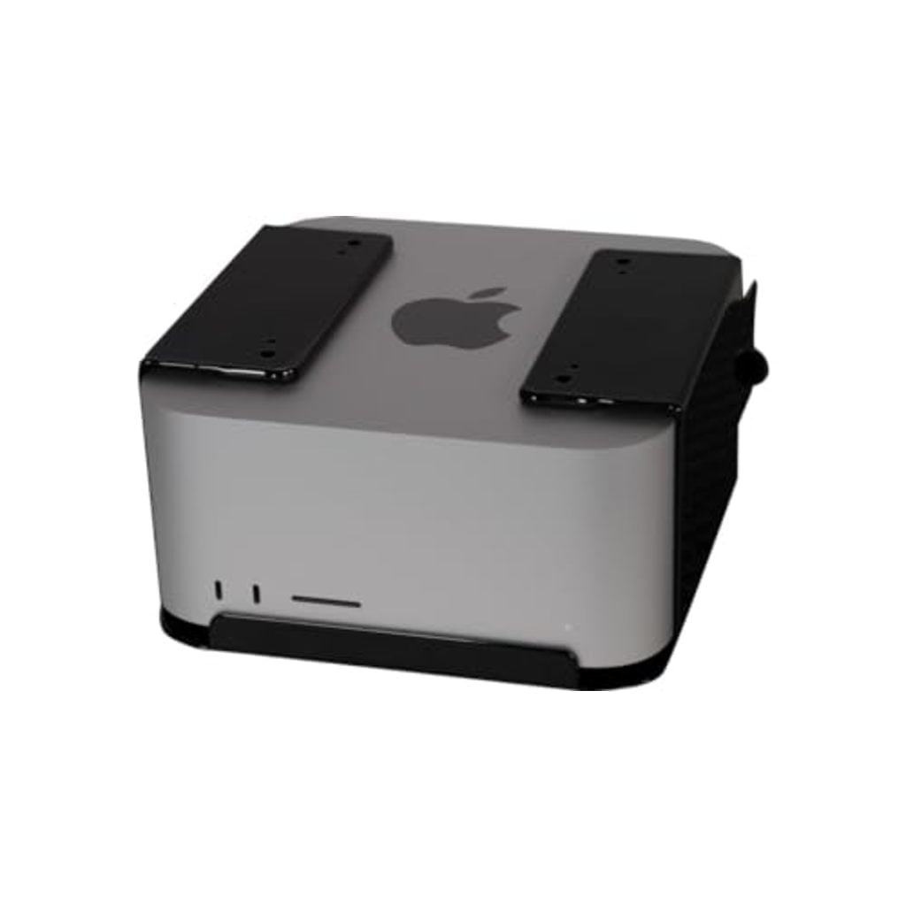 Steel Bracket to Mount and Secure a Mac Studio Computer Under a Desk or to a Wall
