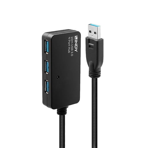Lindy 43159 interface hub USB 3.2 Gen 1 (3.1 Gen 1) Type-A 5000 Mbit/s Black