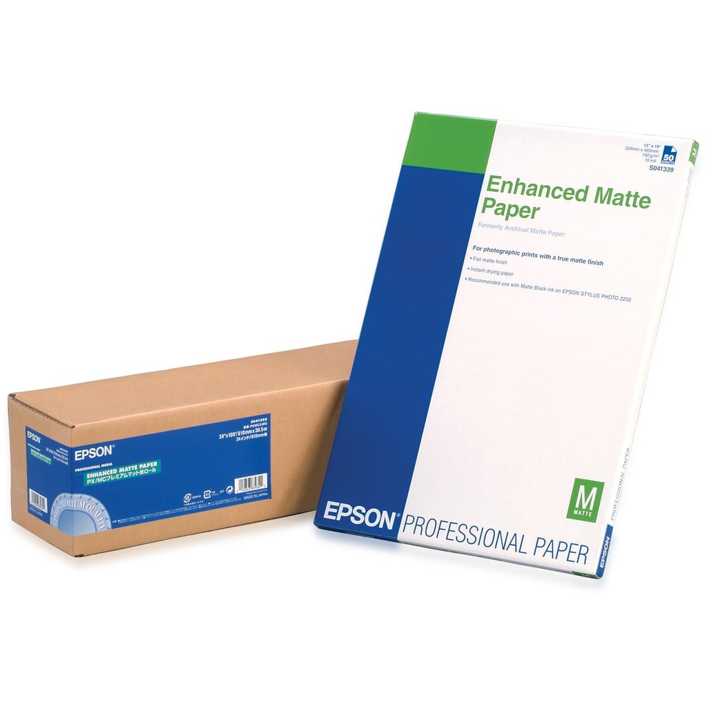 Epson Enhanced Paper, 24" x 30.5 m, 189g/m² large format media Matt