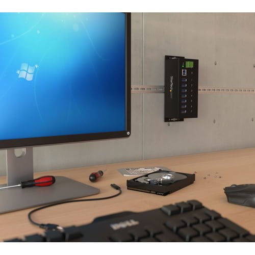 StarTech.com ST7300USBME interface hub USB 3.2 Gen 1 (3.1 Gen 1) Type-B 5000 Mbit/s Black - Image 4