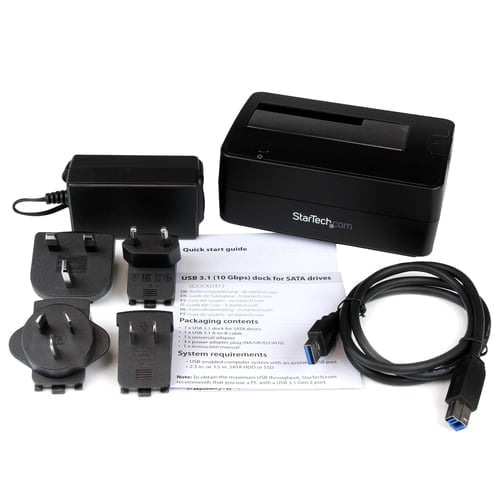StarTech.com SDOCKU313 storage drive docking station USB 3.2 Gen 2 (3.1 Gen 2) Type micro-B Black - Image 4