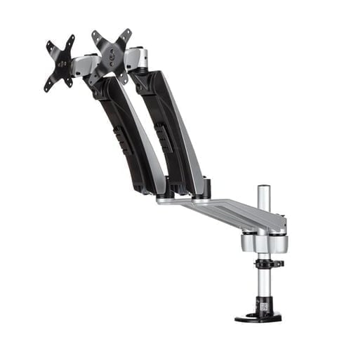 StarTech.com ARMDUAL30 monitor mount / stand 76.2 cm (30") Black, Silver