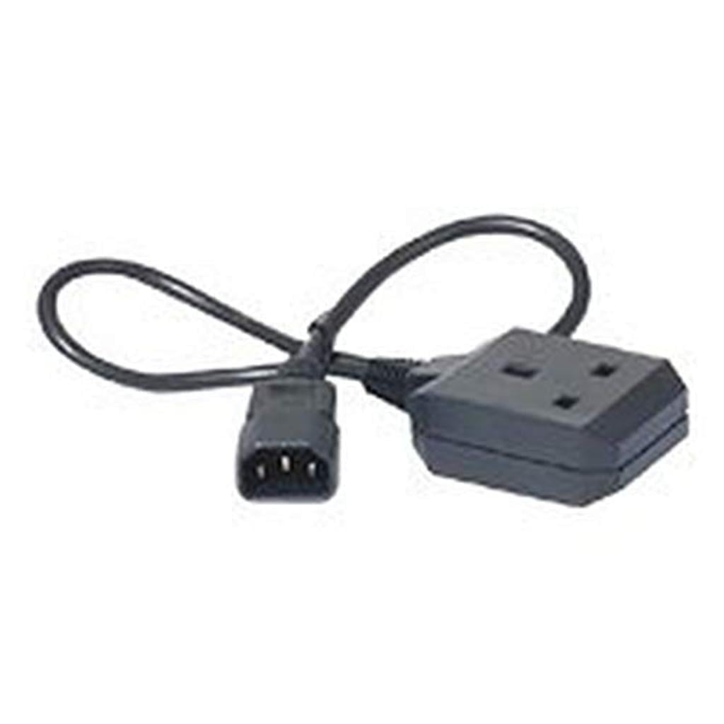 APC C14/BS1363 0.6m Black C14 coupler