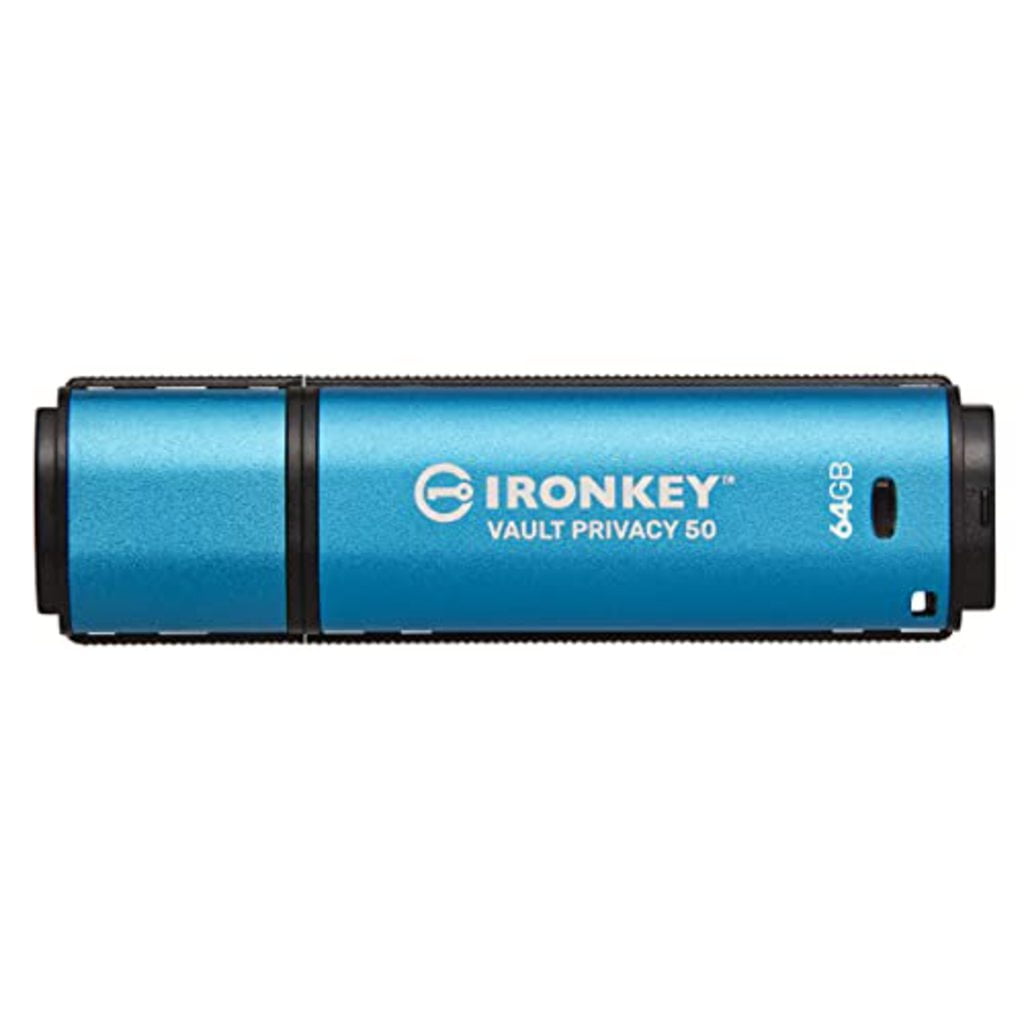 Kingston Technology IronKey Vault Privacy 50 USB flash drive 64 GB USB Type-A 3.2 Gen 1 (3.1 Gen 1) Blue