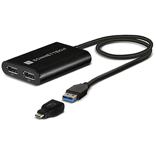 Sonnet USB3-DDP4K video cable adapter USB Type-A 2 x DisplayPort Black