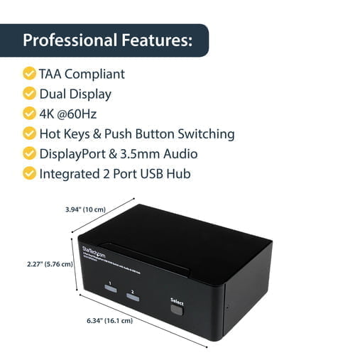 StarTech.com SV231DPDDUA2 KVM switch Black - Image 6