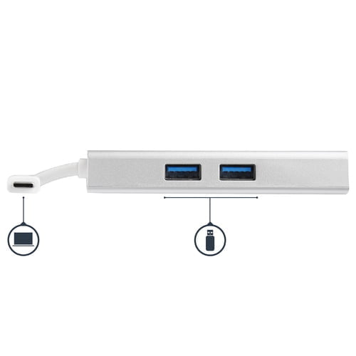 StarTech.com DKT30CHPDW laptop dock/port replicator Wired USB 3.2 Gen 1 (3.1 Gen 1) Type-C Silver, - Image 3