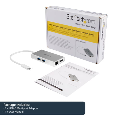 StarTech.com DKT30CHPDW laptop dock/port replicator Wired USB 3.2 Gen 1 (3.1 Gen 1) Type-C Silver, - Image 12