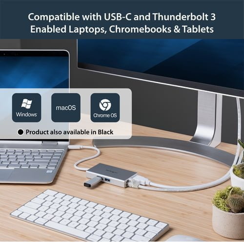 StarTech.com DKT30CHPDW laptop dock/port replicator Wired USB 3.2 Gen 1 (3.1 Gen 1) Type-C Silver, - Image 10