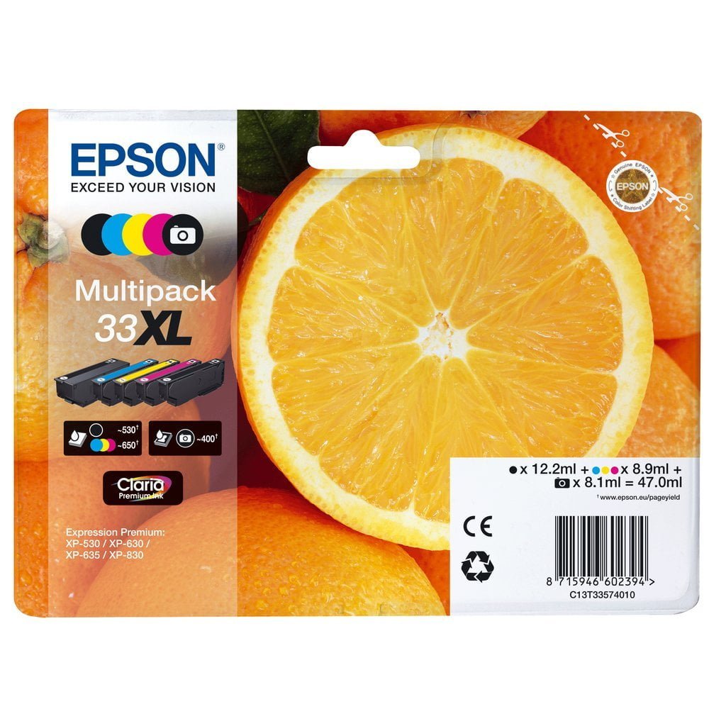 Epson Oranges C13T33574011 ink cartridge 1 pc(s) Original High (XL) Yield Black, Photo black, Cyan,