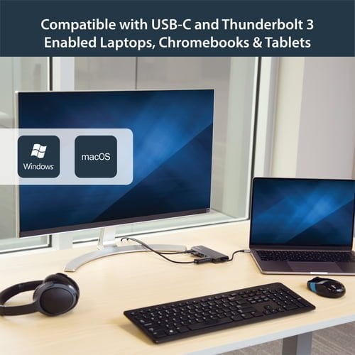 StarTech.com DKT30CSDHPD laptop dock/port replicator Wired USB 3.2 Gen 1 (3.1 Gen 1) Type-C Black, - Image 10