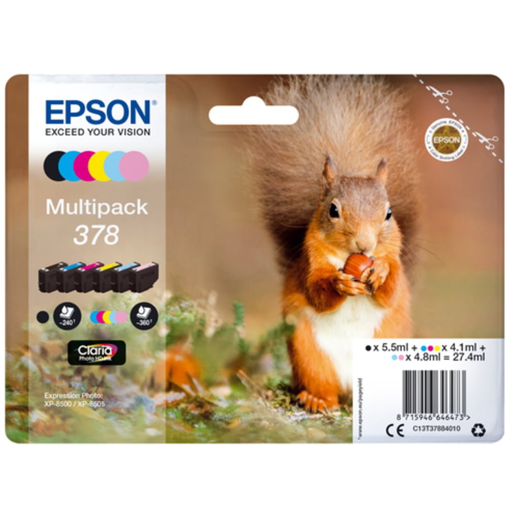 Epson Squirrel C13T37884010 ink cartridge 1 pc(s) Original Standard Yield Black, Cyan, Light Cyan,