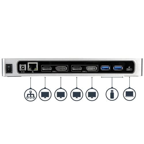 StarTech.com DK30A2DH laptop dock/port replicator Wired USB 3.2 Gen 1 (3.1 Gen 1) Type-C Black, - Image 4