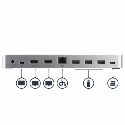 StarTech.com MST30C2HHPDU laptop dock/port replicator Wired USB 3.2 Gen 1 (3.1 Gen 1) Type-C Black, - Image 5
