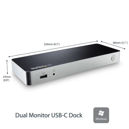 StarTech.com MST30C2HHPDU laptop dock/port replicator Wired USB 3.2 Gen 1 (3.1 Gen 1) Type-C Black, - Image 2