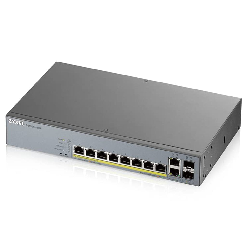 Zyxel GS1350-12HP Managed L2 Gigabit Ethernet (10/100/1000) Power over Ethernet (PoE) Grey