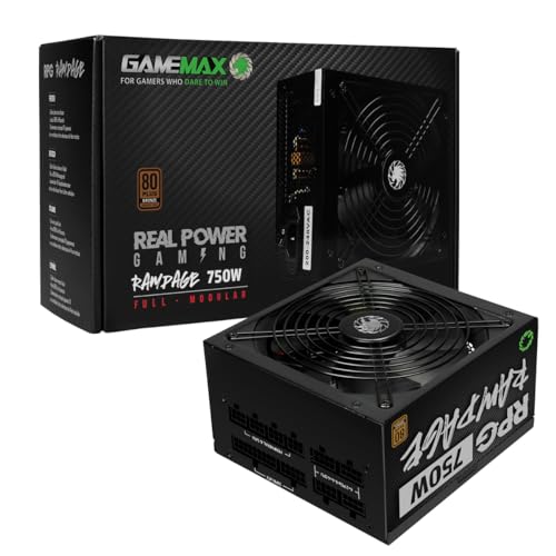 Gamemax RPG Rampage 750W Fully Modular 80 Plus Gold PSU With 140mm FDB Fan