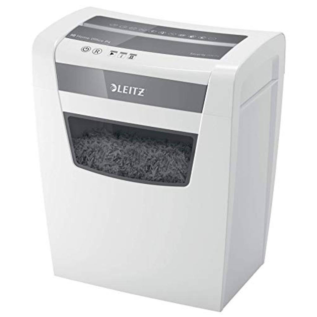 Leitz IQ Home Office Cross Cut Paper Shredder P4 23L White 80091000 DD