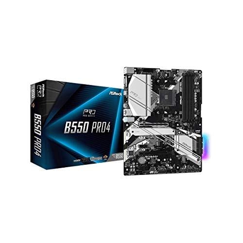 ASRock B550 Pro4 AMD Socket AM4 ATX HDMI/VGA Dual M.2 USB C 3.2 RGB Motherboard