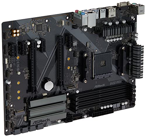 ASRock B450 Pro4 AMD Socket AM4 ATX VGA/HDMI/DisplayPort DDR4 USB C 3.1 Motherboard