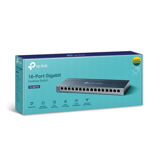 TP-Link TL-SG116 Unmanaged Gigabit Ethernet (10/100/1000) Black - Image 3