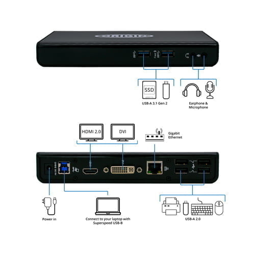 Origin Storage K33991WW-OS laptop dock/port replicator USB 3.2 Gen 1 (3.1 Gen 1) Type-A Black - Image 7