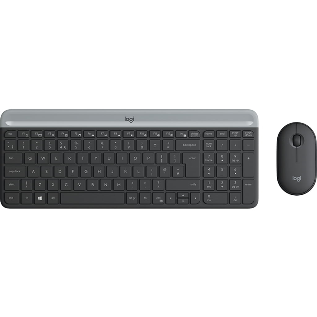 Logitech MK470 keyboard Mouse included RF Wireless QWERTY English Graphite