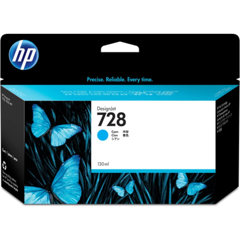 HP 728 130-ml Cyan DesignJet ink cartridge 1 pc(s) Original