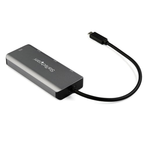 StarTech.com HB31C2A2CB interface hub USB 3.2 Gen 2 (3.1 Gen 2) Type-C 10000 Mbit/s Black, Grey - Image 2