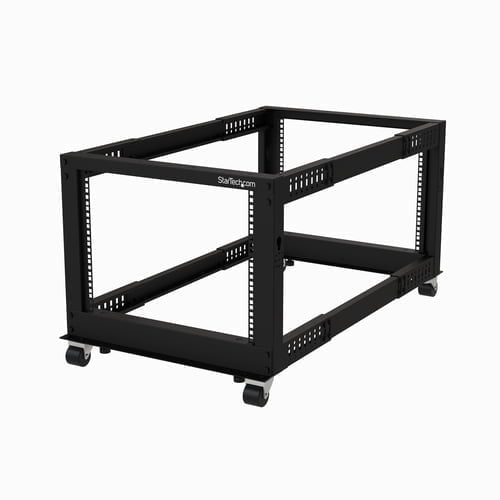 StarTech.com 4POSTRACK8U rack cabinet Freestanding rack Black