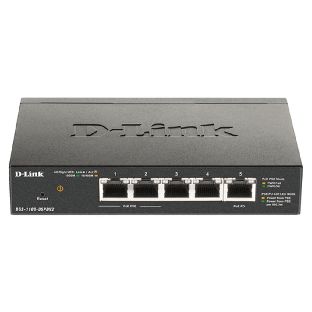 D-Link DGS-1100-05PDV2 network switch Managed Gigabit Ethernet (10/100/1000) Power over Ethernet