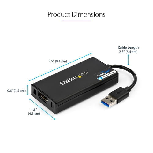 StarTech.com USB32HD4K USB graphics adapter 3840 x 2160 pixels Black - Image 10
