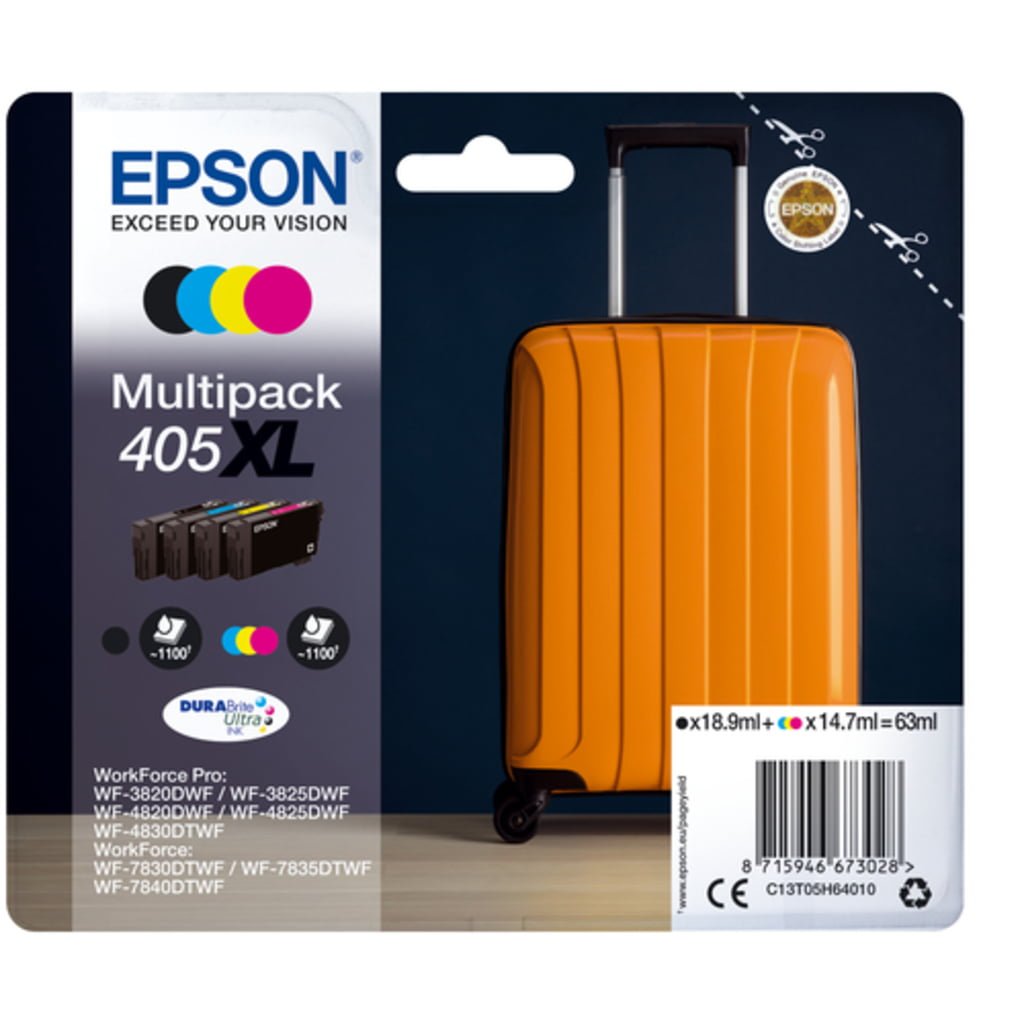 Epson 405XL DURABrite Ultra ink cartridge 1 pc(s) Original High (XL) Yield Black, Cyan, Magenta,