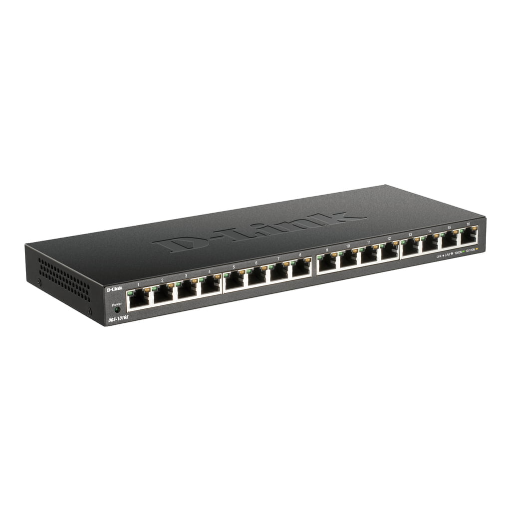 D-Link DGS-1016S network switch Gigabit Ethernet (10/100/1000) Black